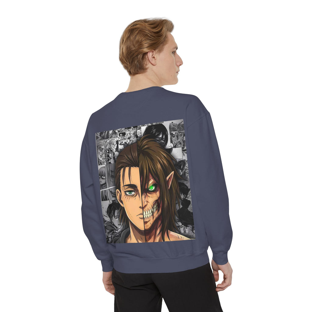 Attack on Titan Collage Sweatshirt — Eren, Mikasa & Levi Graphic Pullover