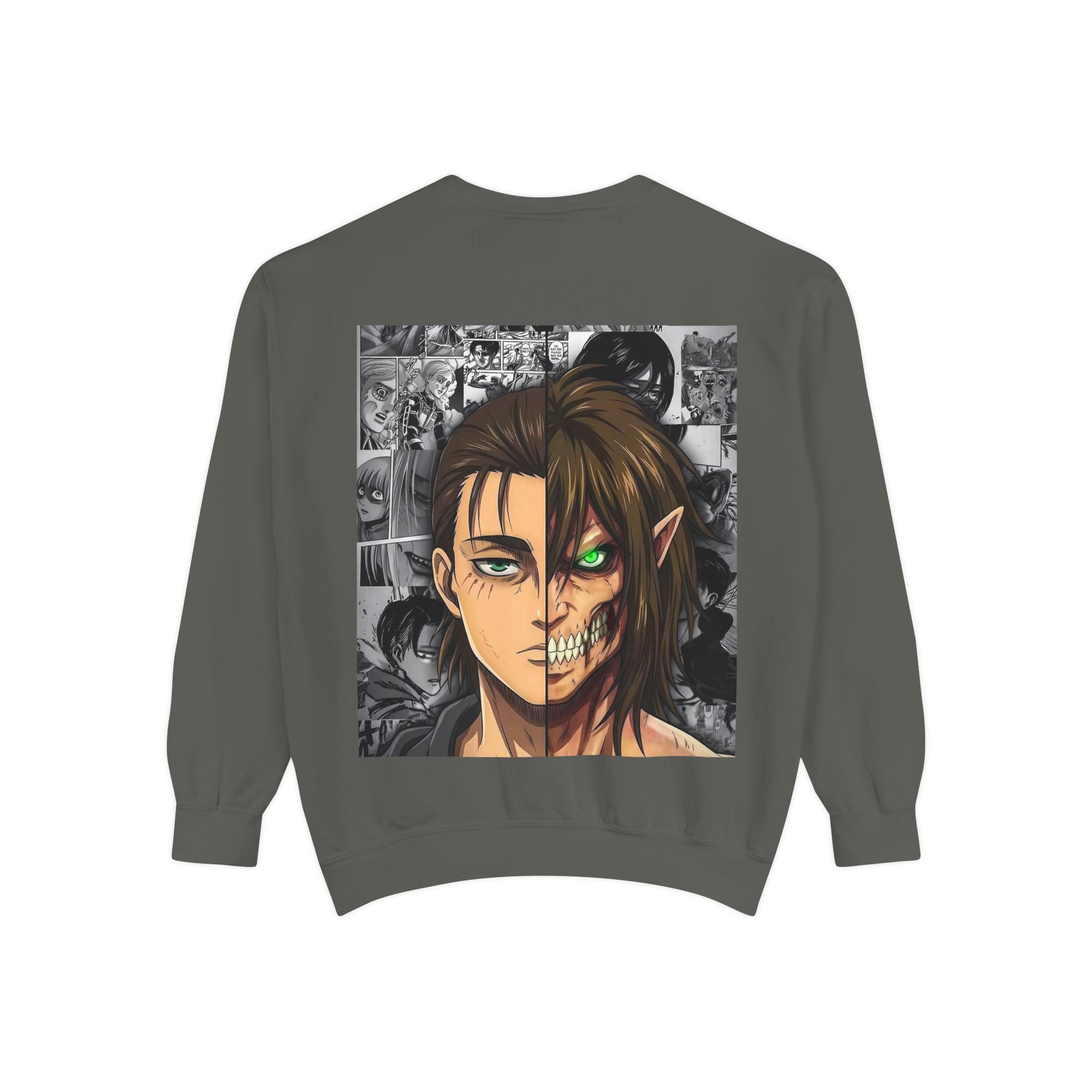 Attack on Titan Collage Sweatshirt — Eren, Mikasa & Levi Graphic Pullover