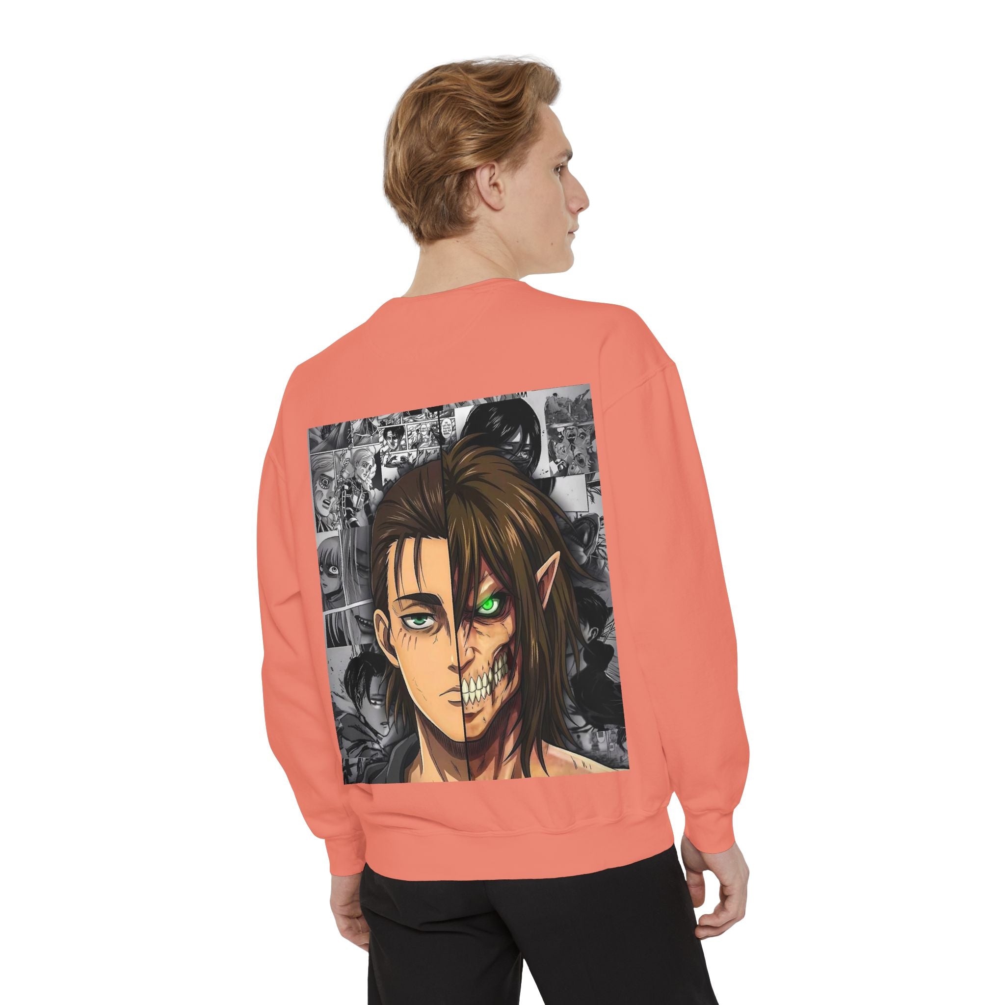 Attack on Titan Collage Sweatshirt — Eren, Mikasa & Levi Graphic Pullover