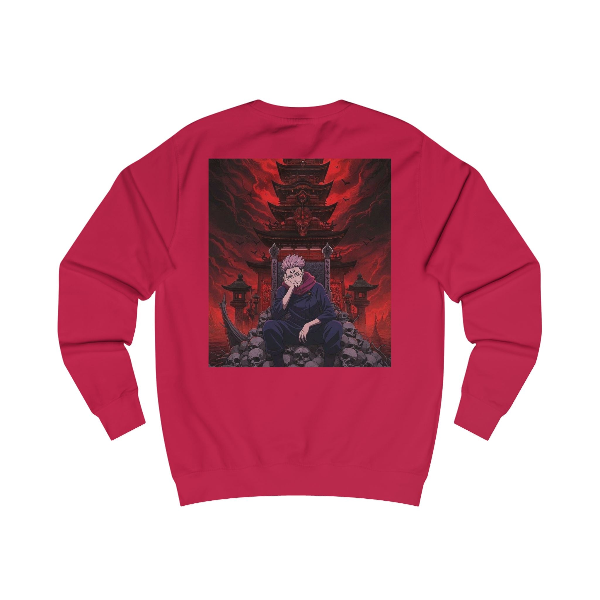 Anime Villain Sweatshirt — Dark Red Demon Art Pullover