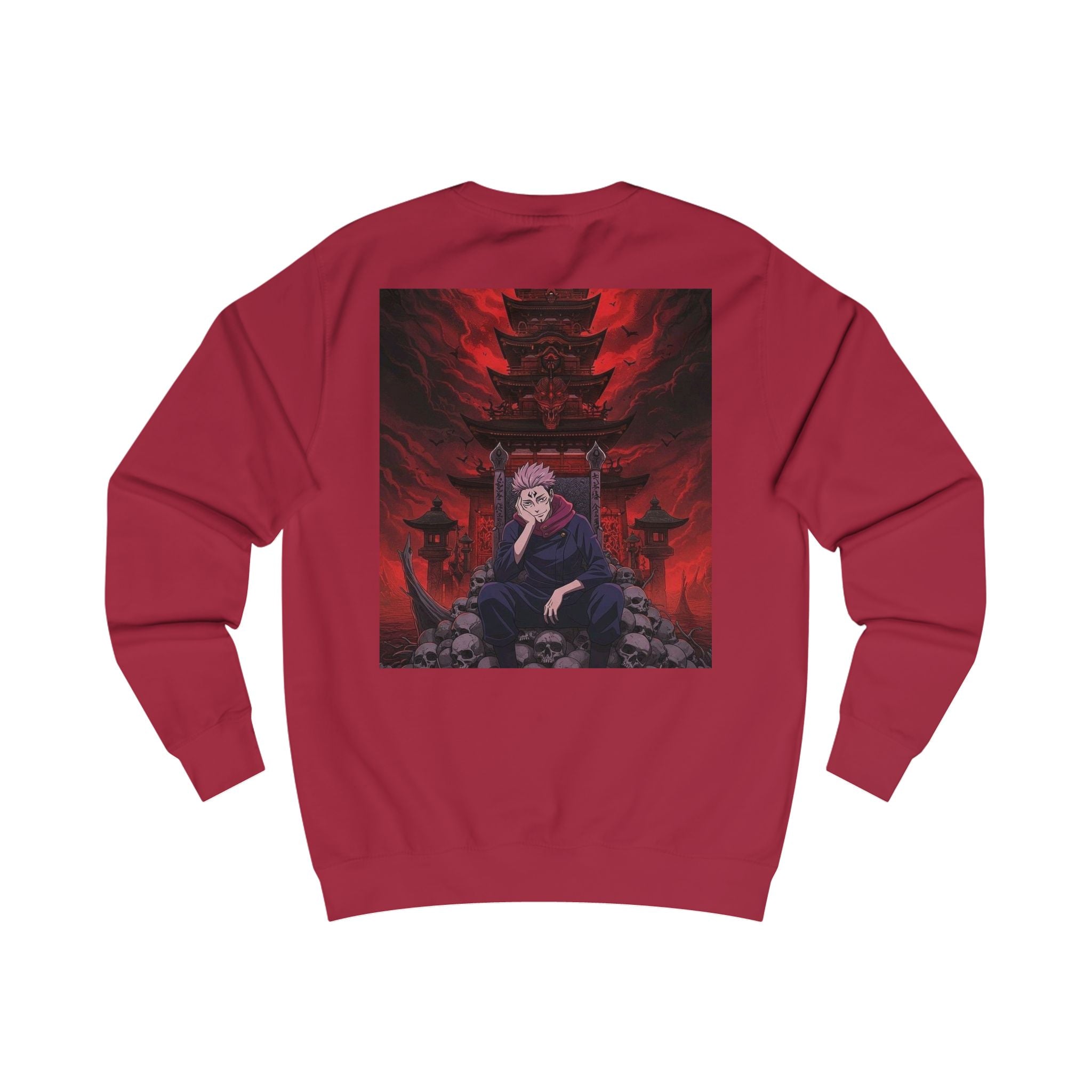 Anime Villain Sweatshirt — Dark Red Demon Art Pullover