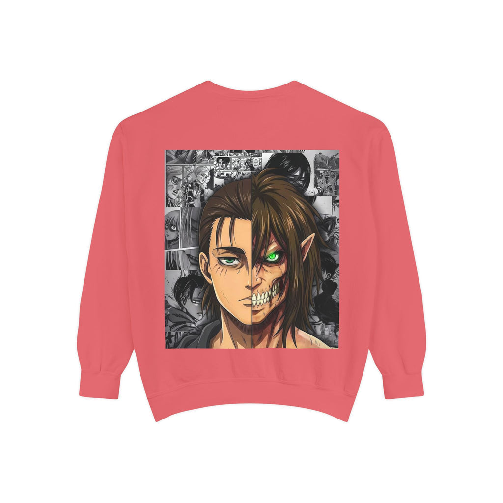 Attack on Titan Collage Sweatshirt — Eren, Mikasa & Levi Graphic Pullover