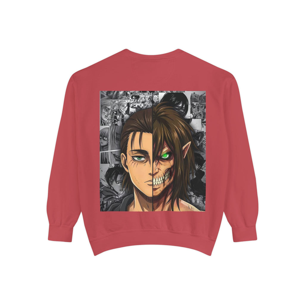 Attack on Titan Collage Sweatshirt — Eren, Mikasa & Levi Graphic Pullover