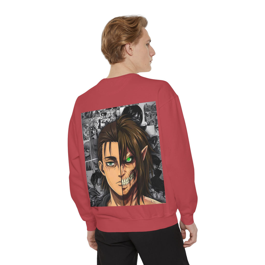 Attack on Titan Collage Sweatshirt — Eren, Mikasa & Levi Graphic Pullover