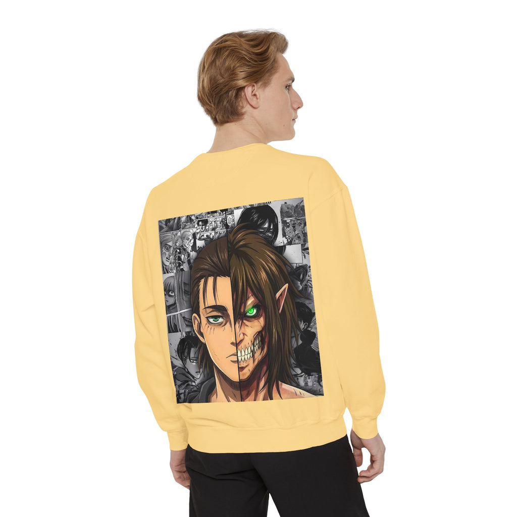 Attack on Titan Collage Sweatshirt — Eren, Mikasa & Levi Graphic Pullover