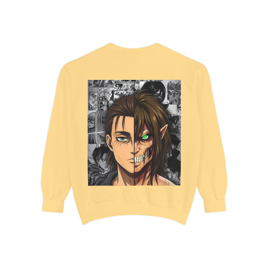 Attack on Titan Collage Sweatshirt — Eren, Mikasa & Levi Graphic Pullover