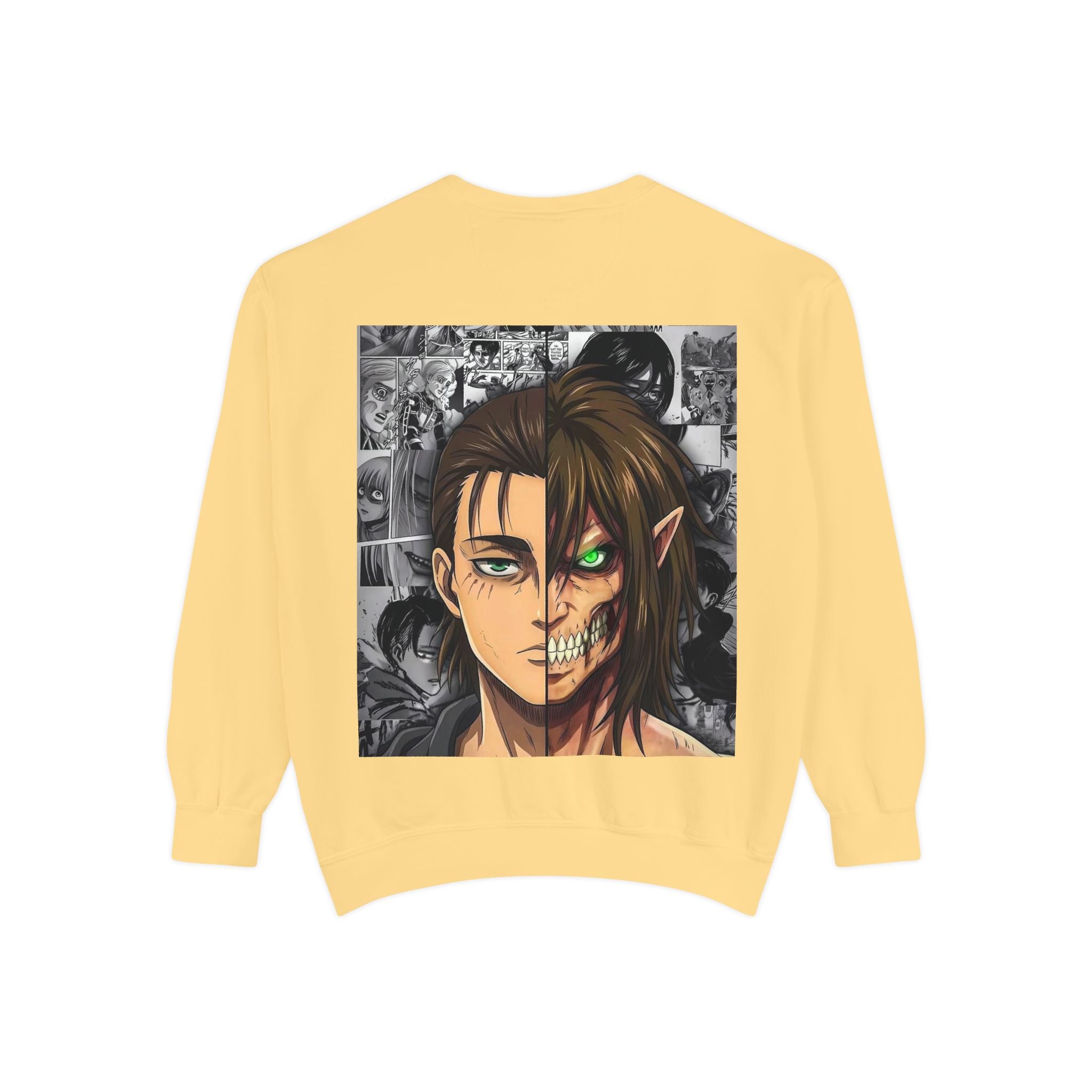 Attack on Titan Collage Sweatshirt — Eren, Mikasa & Levi Graphic Pullover