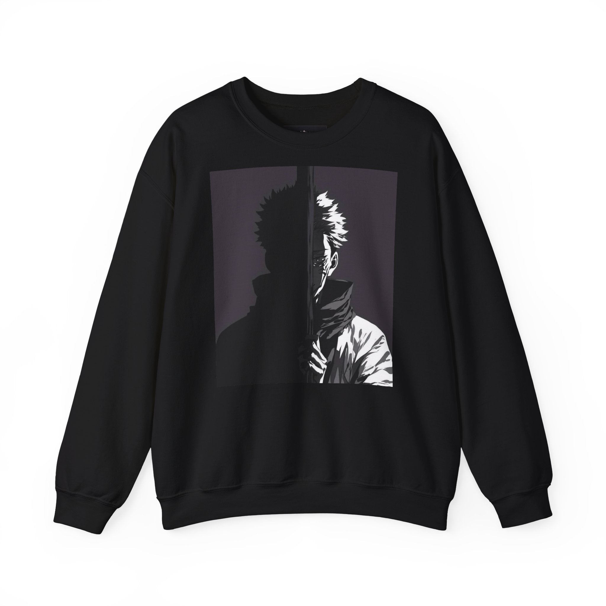 Crewneck Sweatshirt — Split Shadow Anime Character Graphic
