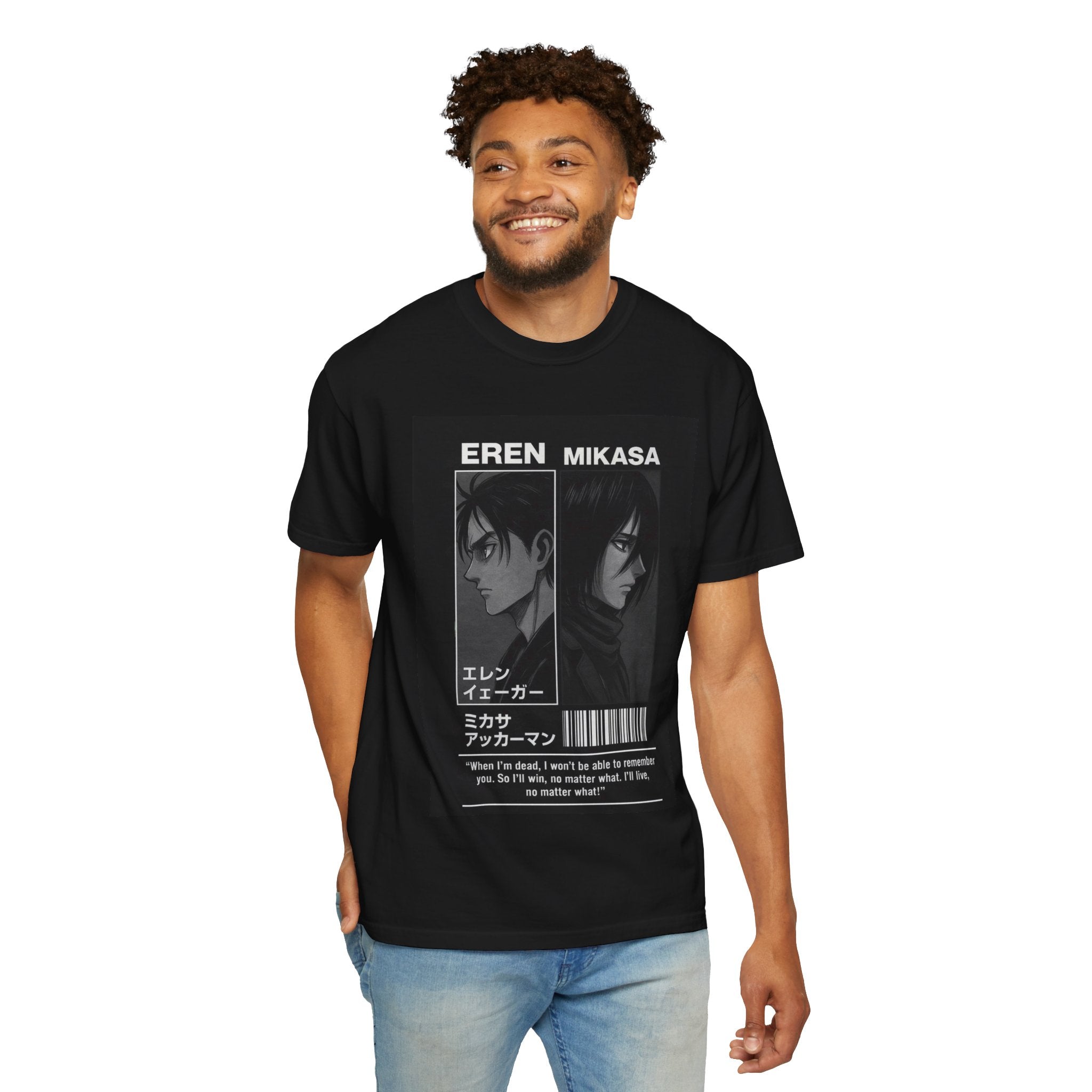 Attack on Titan Eren & Mikasa Portrait T-Shirt – Anime Manga Graphic Tee
