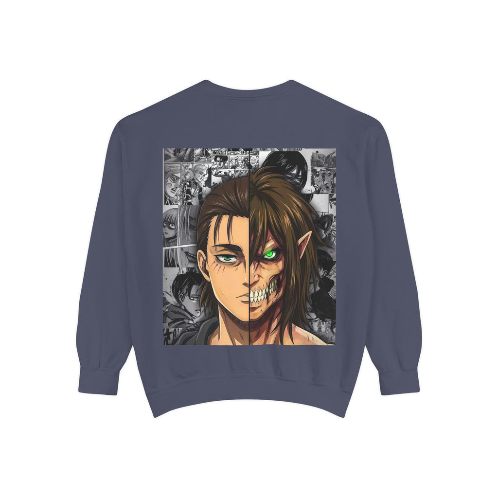 Attack on Titan Collage Sweatshirt — Eren, Mikasa & Levi Graphic Pullover