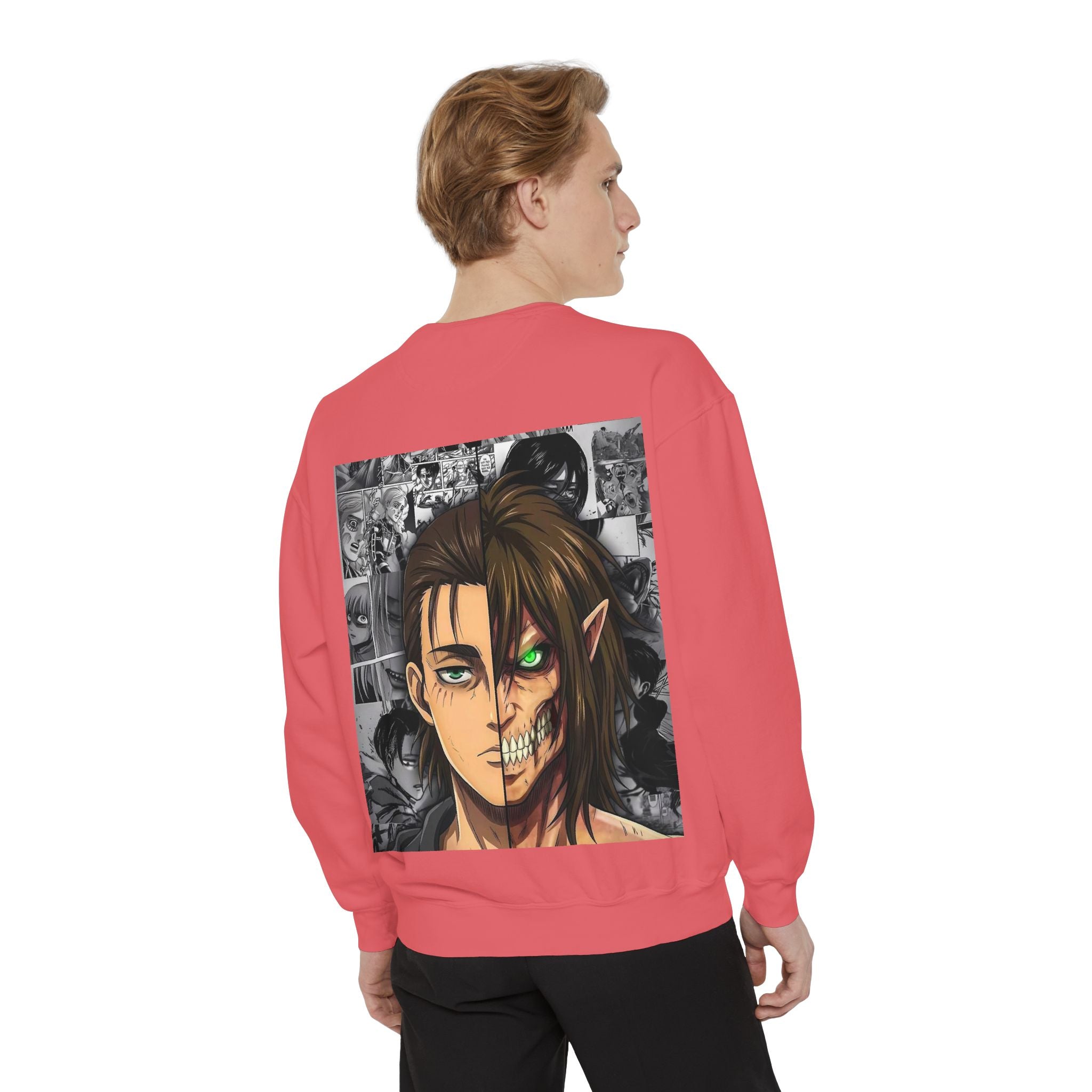 Attack on Titan Collage Sweatshirt — Eren, Mikasa & Levi Graphic Pullover